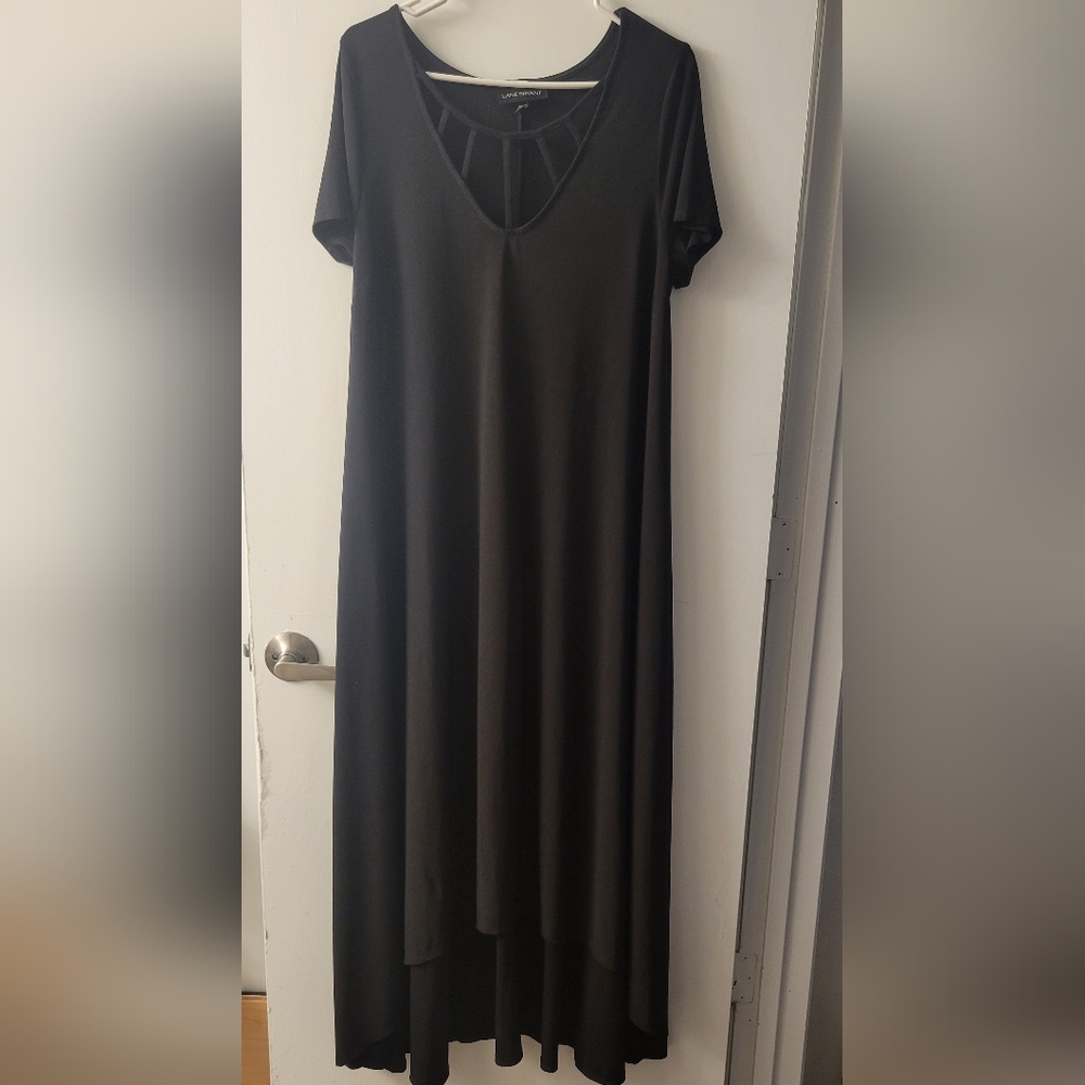 Lane Bryant Black High-low Cagr Maxi Dress
